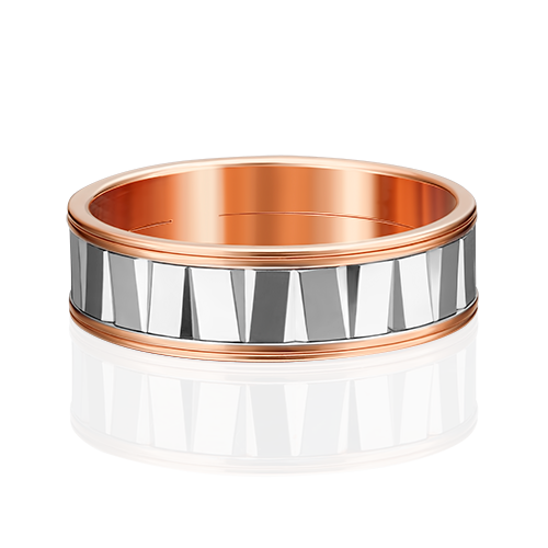 Кольцо  из комбинированного золота 585 пробы