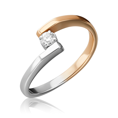 Ювелирный завод «Платина» Золотое кольцо с бриллиантом