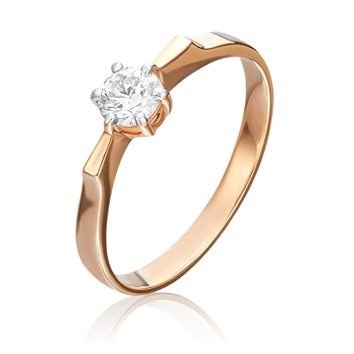 Ювелирный завод «Платина» Золотое кольцо с бриллиантами