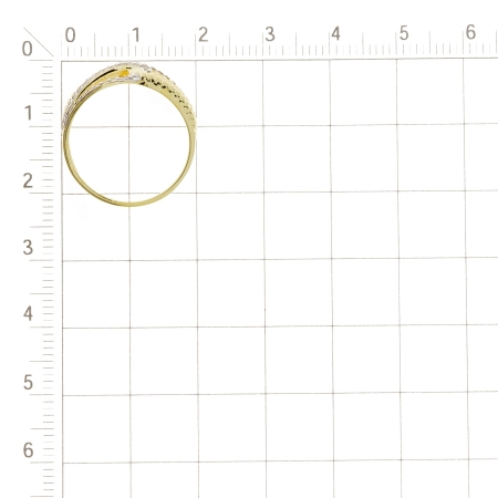 Т942017922 кольцо из желтого золота с фианитами