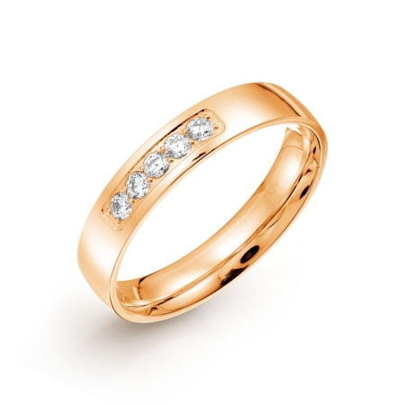 Т102013940 обручальное золотое кольцо с фианитами