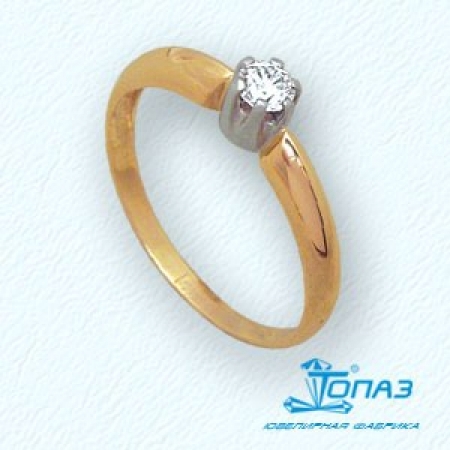 Т131011078 золотое кольцо с бриллиантом