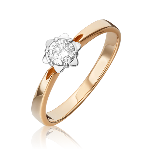 Ювелирный завод «Платина» Золотое кольцо с бриллиантом
