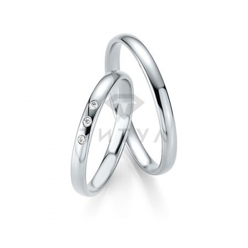 Платиновые парные обручальные кольца (ширина 2 мм.) (цена за пару)