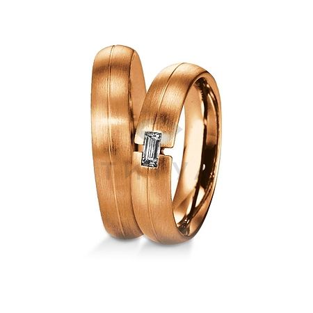 Т-28728 золотые парные обручальные кольца (ширина 5 мм.) (цена за пару)