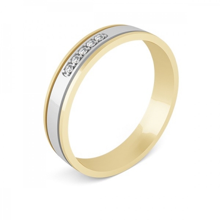 Костромской ювелирный завод Обручальное кольцо из красного золота с бриллиантами