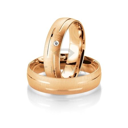Т-27117 золотые парные обручальные кольца (ширина 5 мм.) (цена за пару)