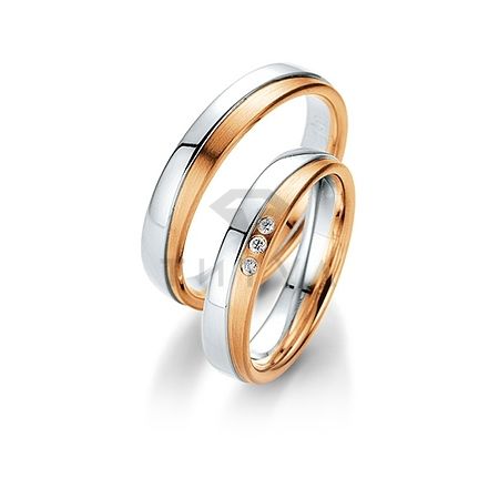 Т-27893 золотые парные обручальные кольца (ширина 4 мм.) (цена за пару)