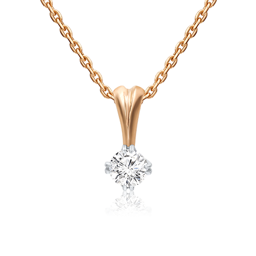 Золотая подвеска с вставками Swarovski