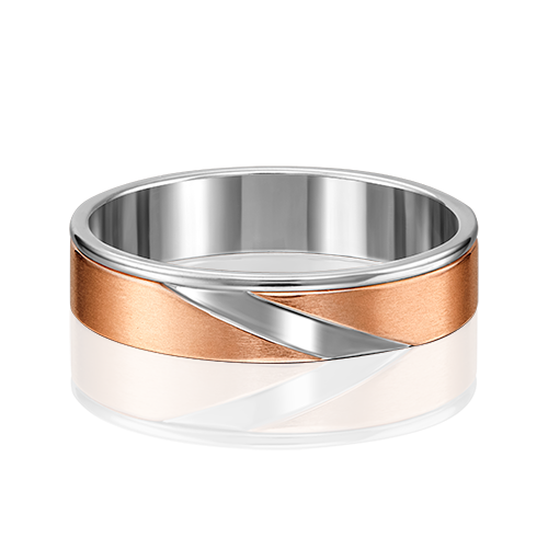 Золотое обручальное кольцо без камней с алмазной гранью