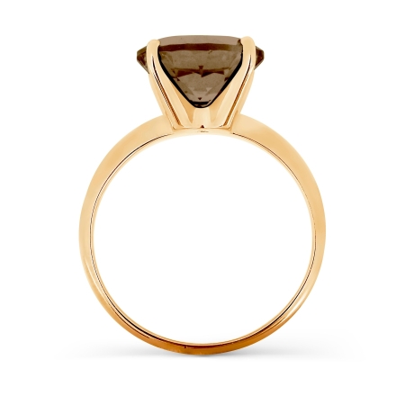 Т101016398-03 золотое кольцо с раухтопазом