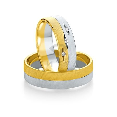 Т-27796 золотые парные обручальные кольца (ширина 6 мм.) (цена за пару)