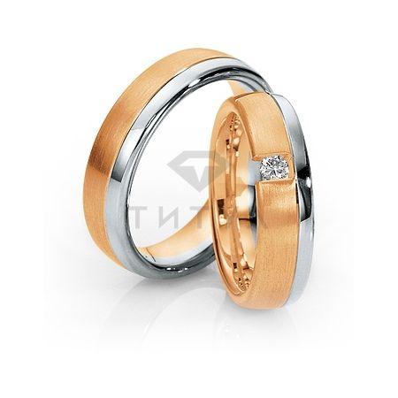 Т-28885 золотые парные обручальные кольца (ширина 6 мм.) (цена за пару)