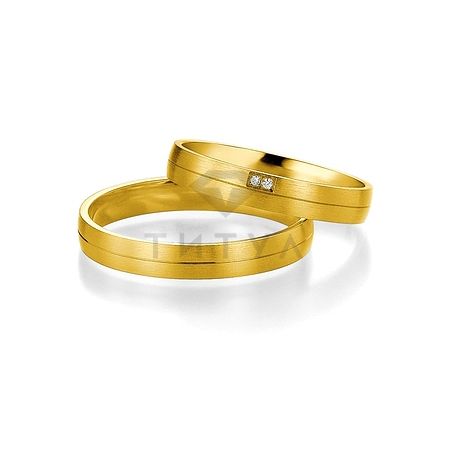 Т-26795 золотые парные обручальные кольца (ширина 3 мм.) (цена за пару)