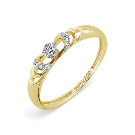 Т931017410 кольцо из желтого золота с бриллиантами