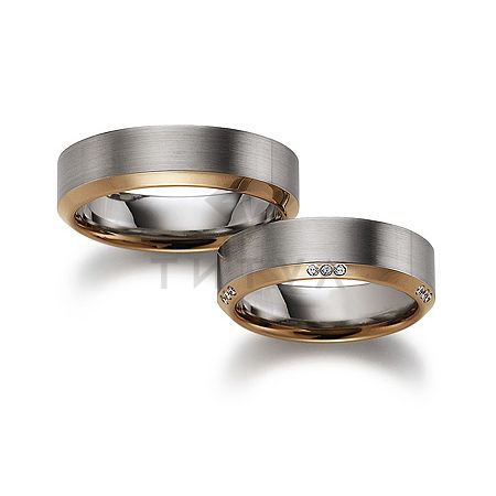 Т-28881 золотые парные обручальные кольца (ширина 6 мм.) (цена за пару)