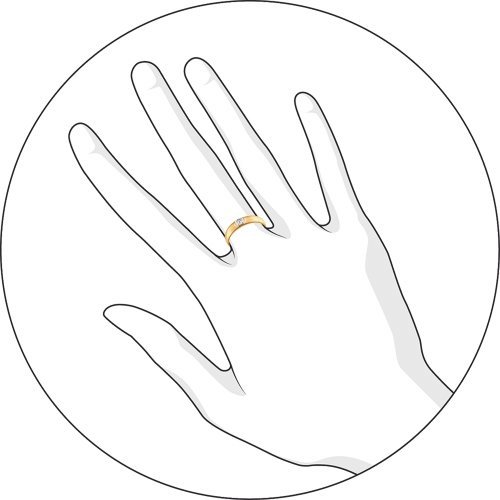 Обручальное кольцо из золота с бриллиантом SOKOLOV