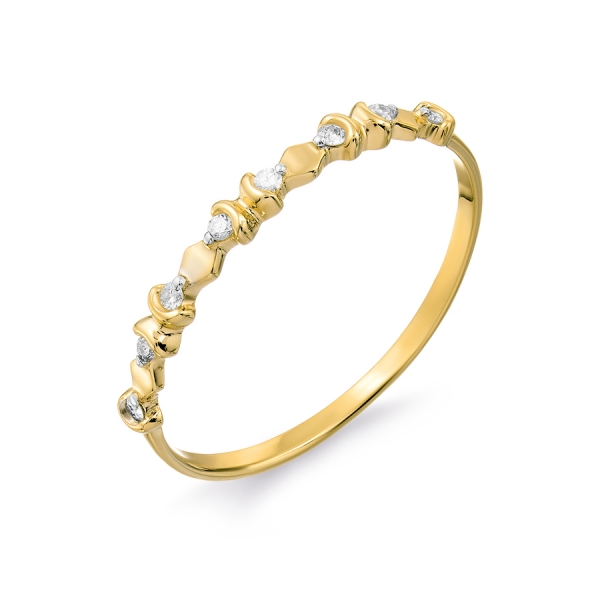 Золотое кольцо с бриллиантами (р-р 15)