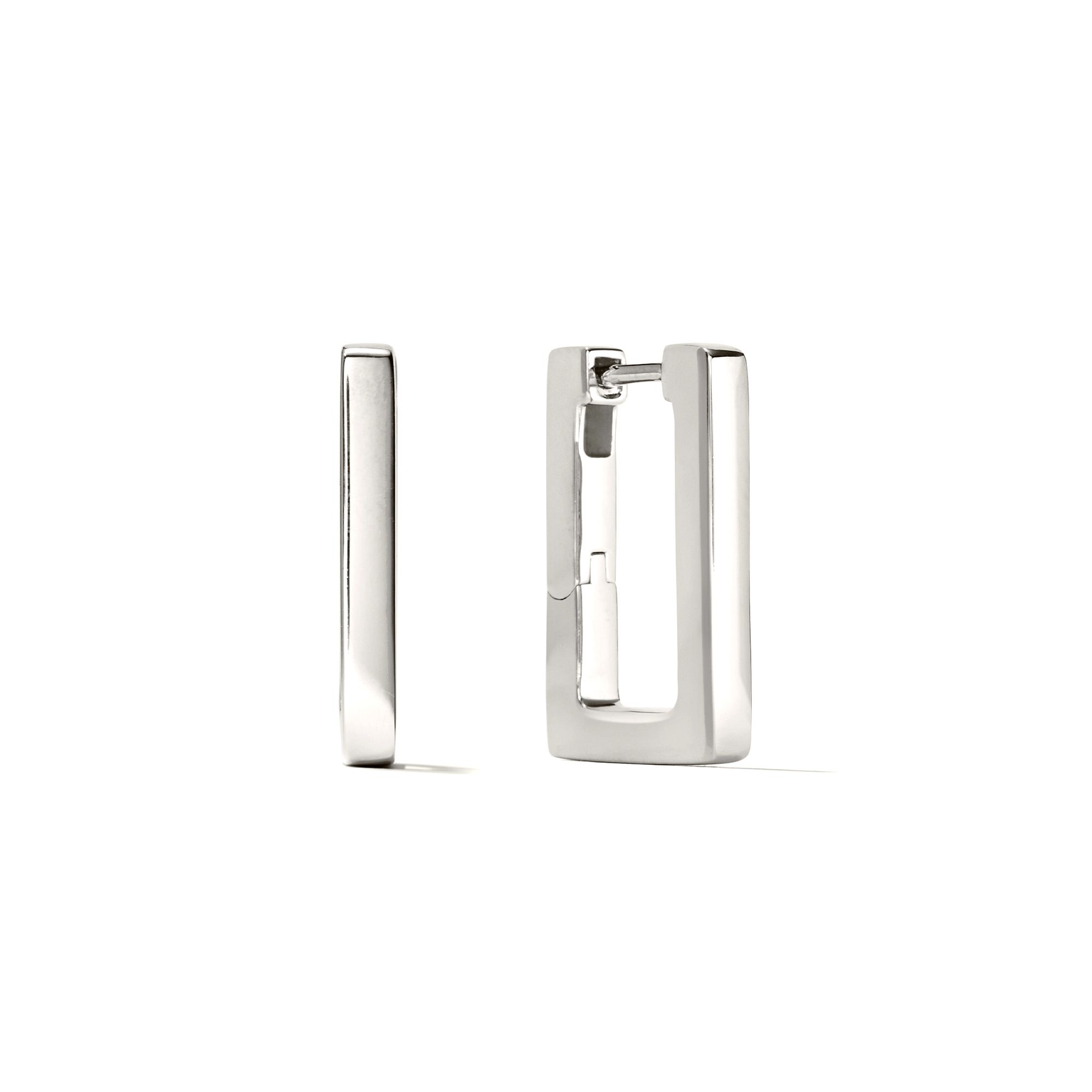 Серьги конго из серебра 925 пробы