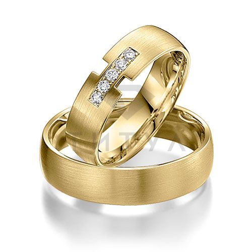 Парные обручальные кольца из золота 585