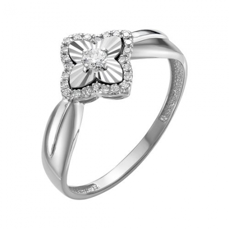 К213-5290 кольцо из белого золота с бриллиантом