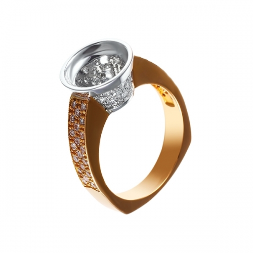 Оправа кольца из золота с бриллиантами