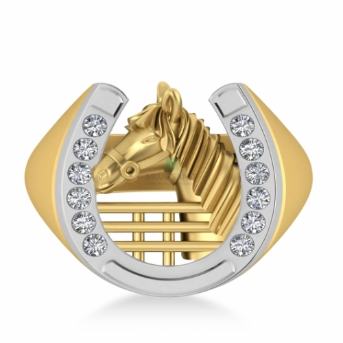 Женское кольцо из золота двух цветов