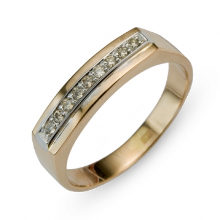 Т-30540 мужское золотое кольцо c бриллиантами