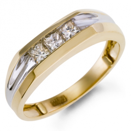 Т-30544 мужское золотое кольцо c бриллиантами