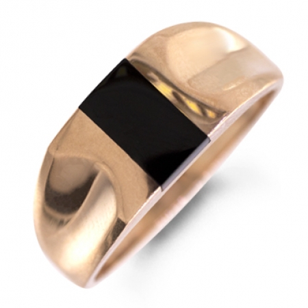Т-32778 мужское золотое кольцо c ониксом