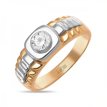 Т-30560 мужское золотое кольцо c бриллиантом