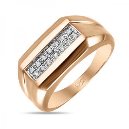 Т-30542 мужское золотое кольцо c бриллиантами