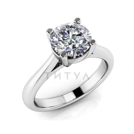 М-12430 помолвочное кольцо из белого золота с большим муассанитом