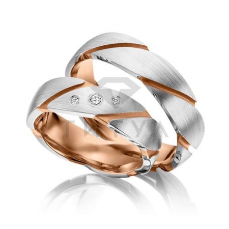Т-37282 золотые парные обручальные кольца (цена за пару)