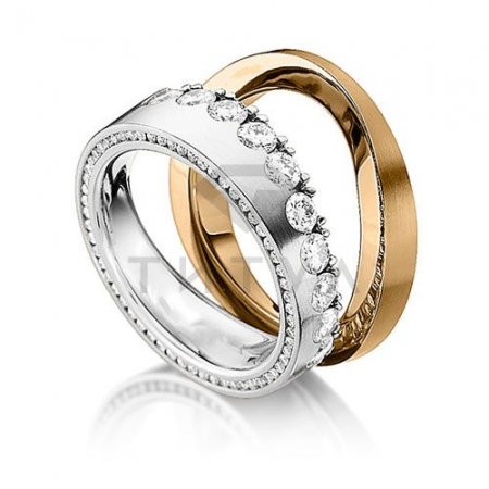 Т-37284 золотые парные обручальные кольца (цена за пару)