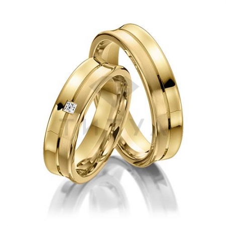 Т-37089 золотые парные обручальные кольца (цена за пару)