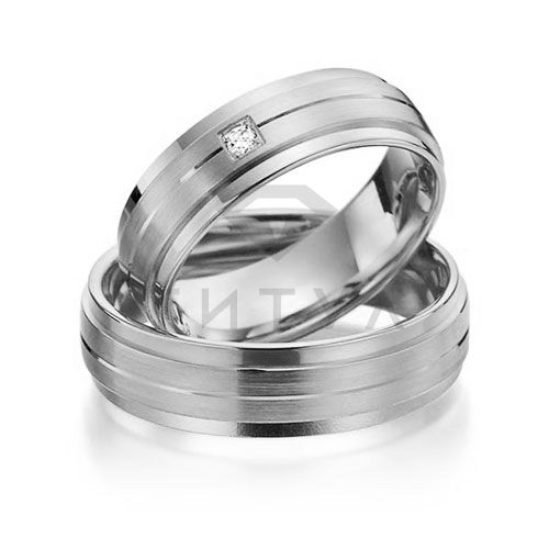 Платиновые парные обручальные кольца (цена за пару)