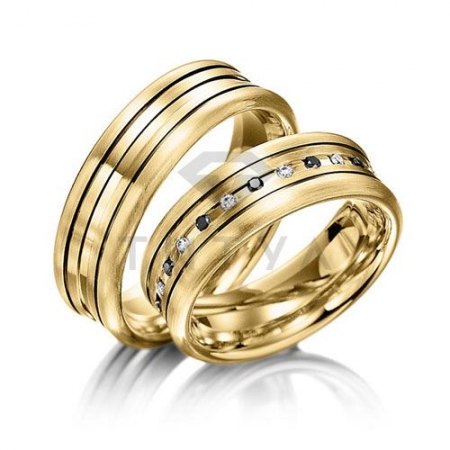 Т-37073 золотые парные обручальные кольца (цена за пару)