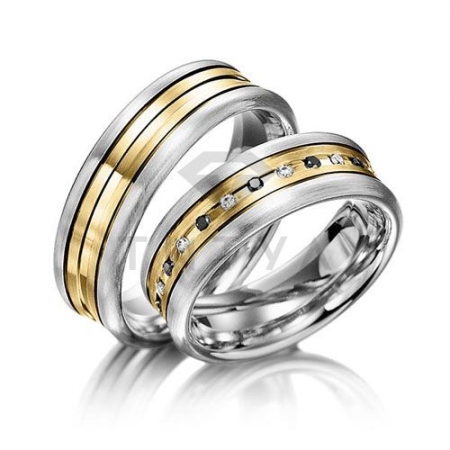 Т-37073 золотые парные обручальные кольца (цена за пару)