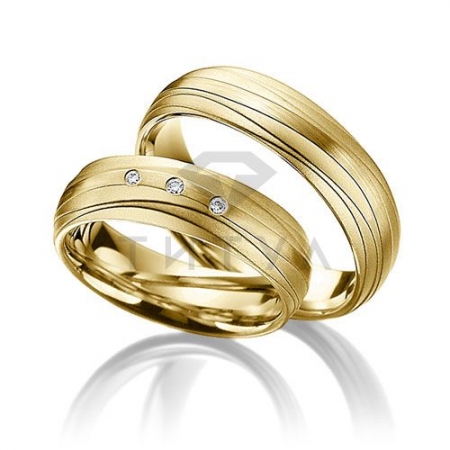Т-37179 золотые парные обручальные кольца (цена за пару)