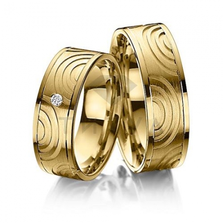 Т-37183 золотые парные обручальные кольца (цена за пару)
