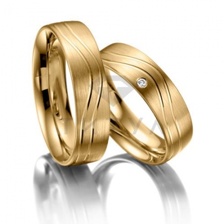 Т-37192 золотые парные обручальные кольца (цена за пару)
