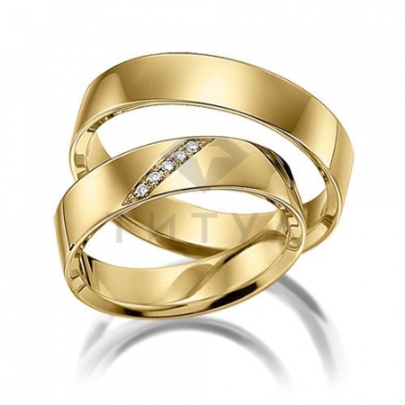 Т-37203 золотые парные обручальные кольца (цена за пару)
