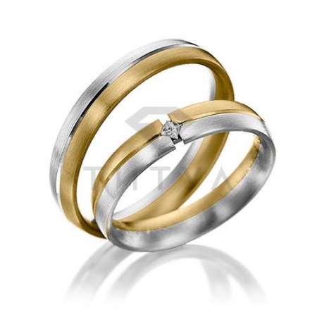 Т-37208 золотые парные обручальные кольца (цена за пару)