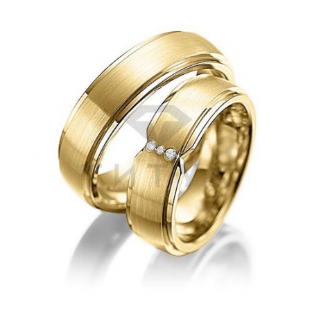 Т-37074 золотые парные обручальные кольца (цена за пару)