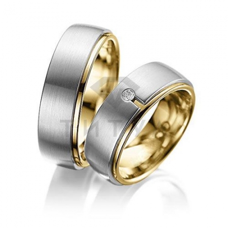 Т-37077 золотые парные обручальные кольца (цена за пару)