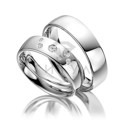 Платиновые парные обручальные кольца (цена за пару)