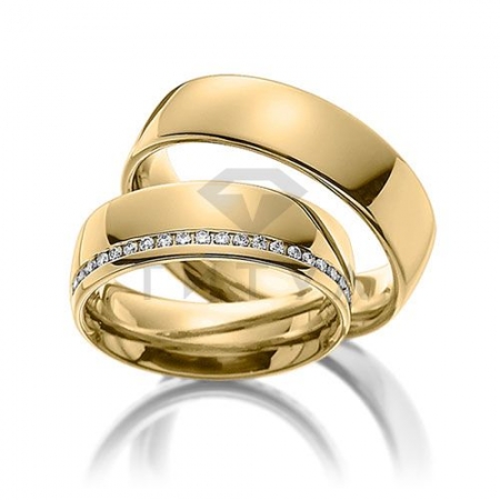 Т-37249 золотые парные обручальные кольца (цена за пару)