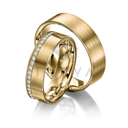 Т-37250 золотые парные обручальные кольца (цена за пару)
