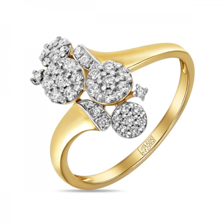 Ювелирная компания «ТИТУЛ» Кольцо из желтого золота c бриллиантами